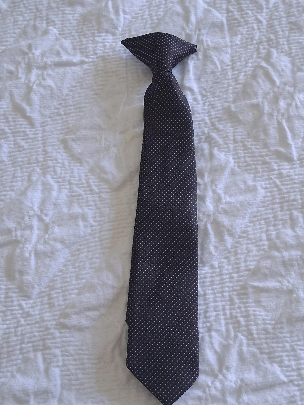 Kid's Clip-On Burgundy and Black Dress Tie Set — Classic Formal Neckties Preppy